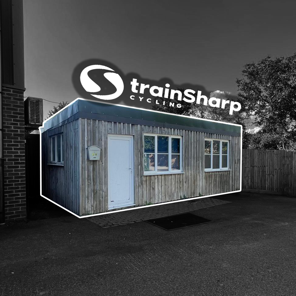 Outside the trainSharp Cycling bike workshop and fitting studio at Shortgate Industrial Park, near Lewes